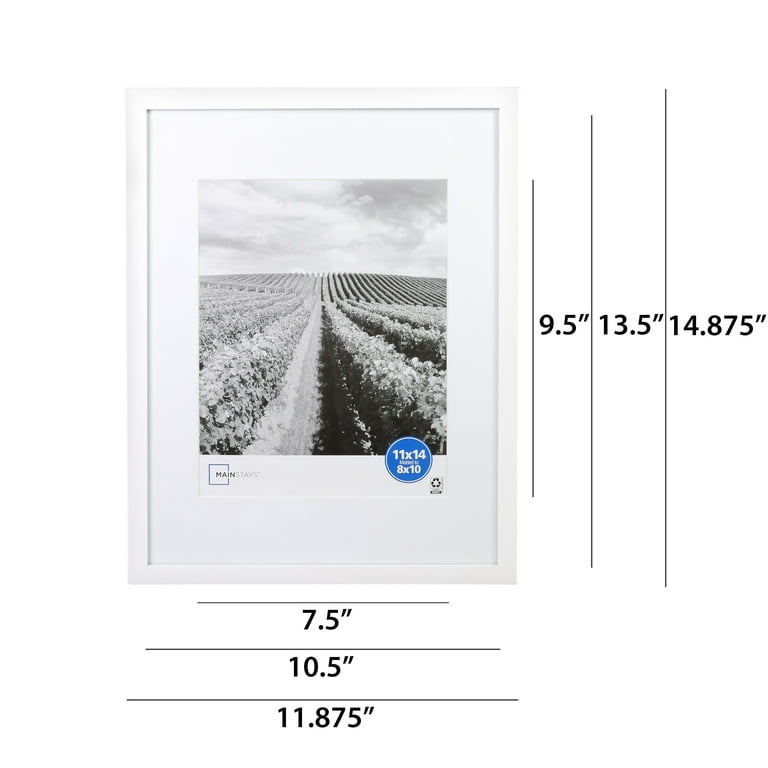 額縁 11×14inch(6枚)＋8×10inch(7枚)セット Mainstays White 11x14 to 8x10 Inch Matched Gallery Picture Frame