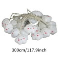 thumbnail image 2 of Luz De Habitación Alimentada Por Batería, Luz De Nube, Luz De Noche, Decoración, Luces De Cadena De Vacaciones Flexibles Para El Hogar,3M/117,9 Pulgadas Yuarrent HA019742-00, 2 of 7