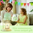 thumbnail image 2 of NATYSWAN Flower Candle Warmer Lamp with Timer, Dimmable Lamp  for Jar Candles, Ideal Gift for House Warming, Elegant Home Decoration, Green Candle Warming Lamp & 2 Bulbs Included, 2 of 9