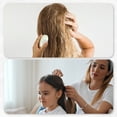 thumbnail image 3 of Cepillo de cabello portátil de viaje Unique Bargains, cepillo de masaje en forma de huevo mini para mujeres en blanco, 3 of 7