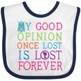 thumbnail image 3 of Inktastic Jane Austen Good Opinion Quote Girls Baby Bib, 3 of 4