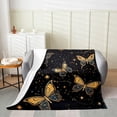thumbnail image 3 of Kids Black Butterfly Fuzzy Blanket Twin 60"x80" Cute Cartoon Animal Flannel Fleece Throw Blanket Glitter Boys Girls All Season Bed Blanket Beautiful Butterfly Teens Plush Blanket Utra Soft, 3 of 6