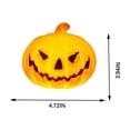 thumbnail image 3 of Halloween Pumpkin Dedorations Indoor Outdoor, Mini Pumpkin Night Light, Weather Resistant Small Pumpkin Figurine for Desk Shelf Halloween Party Indoor Home Decorations 4.72*3.94in 1pack, 3 of 7