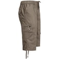 thumbnail image 4 of Caoirhny Men's Cargo Shorts Solid Color Relaxed Fit Shorts Outdoor Multi-Pocket Work Casual Shorts, 4 of 5