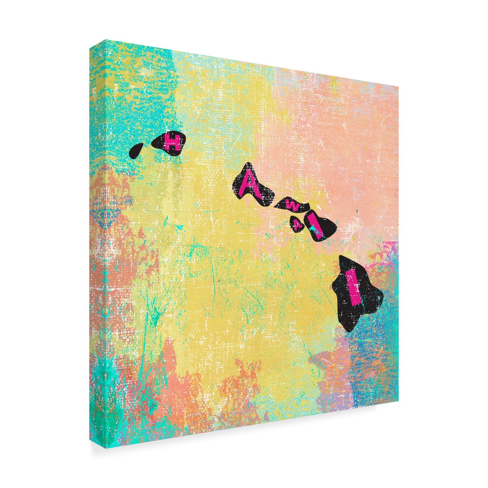 Trademark Fine Art 'Hawaii Word Map' Canvas Art by Art Licensing Studio