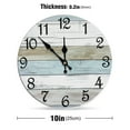 thumbnail image 2 of Wall Clock Silent Non Ticking Wall Clocks Battery Operated, Rustic Coastal Country Clock Decorative for Bathroom Kitchen(10 In), 2 of 4