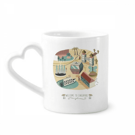 

Singapore Theme Park Cable Car Mug Coffee Cerac Drinkware Glass Heart Cup