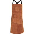 thumbnail image 1 of Multipurpose Use Genuine Leather Apron, Vintage Style with Tool Pockets, Handstitched Quality Built, Fire Resistant Apron for Men & Women, 1 of 5