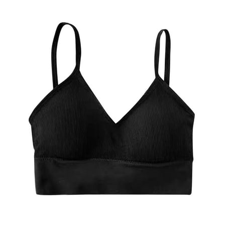 Ploknplq Camisole Tops for Women Push Up Bra Bralettes for Women Yoga Bra Sports Bra Tops Yoga Pad Sportswear Vest Tank Tops Push Up Bralette Top Sports Bras for Women Bras for Women Black One Size