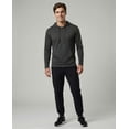 thumbnail image 5 of Real Essentials 3 Pack: Men's Cotton Henley Pullover Hoodie Casual Workout Comfort Long Sleeve Hooded Sweatshirt Big & Tall, 5 of 6