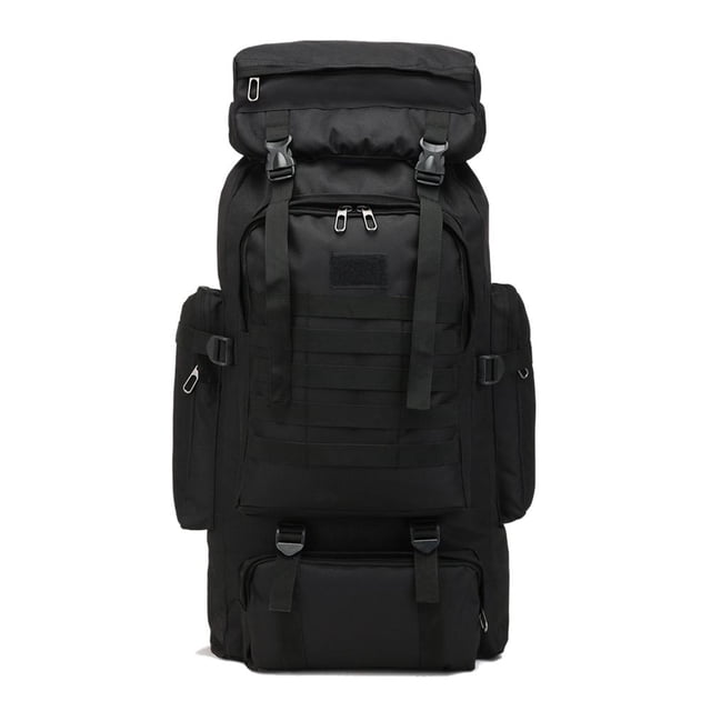 Mochila Impermeable JShteea 80 L para Entrenamiento Senderismo Y Acampada Negro Militar