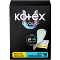 thumbnail image 1 of Kotex BioCare Daily Liners, Wrapped, Light Absorbency, Regular Length, 38 Count, 1 of 7