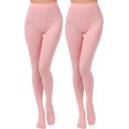 thumbnail image 1 of 2 Pairs Women's Solid Color Tights 80D, Soft Opaque Microfiber Tights, 1 of 4