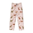 thumbnail image 6 of Uemuo Star Cute Dog Pattern Men's Wide Leg Palazzo Lounge Pants with Pockets Light Weight Loose Comfy Casual Pajama Pants-Small, 6 of 9
