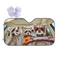 thumbnail image 1 of Parabrisas Begarm con tres divertidos mapaches para coche, 1 of 7