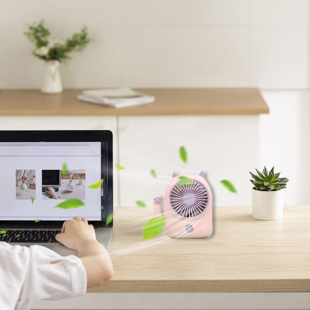 Fiudx Decoración del hogar Ventilador de mano de gran viento y silencioso para estudiantes, carga USB, batería de larga duración y ventilador portátil para exteriores