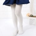thumbnail image 4 of Medias para niñas Leggings con patas de algodón tejidos para bebés y niños pequeños Pantalones de media Calcetines de baile blancos para niñas 105 (altura recomendada de 100 a 110 cm), 4 of 5