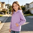 thumbnail image 2 of Girls Hoodie Jacket Sweatshirt Boys Zip up Long Sleeve Casual Crop Sweatshirts with Pockets Kids Fall Solid Fashion Jackets, 2 of 9
