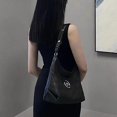 thumbnail image 3 of GROTTO Hobo bag gender-neutral pleated flat replacement armpit shoulder crossbody soft, 3 of 5