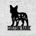 thumbnail image 2 of Craftnamesign Custom FLoral French Bulldog Metal Wall Art, Custom Frenchie Dog Lover Name Sign, 2 of 5
