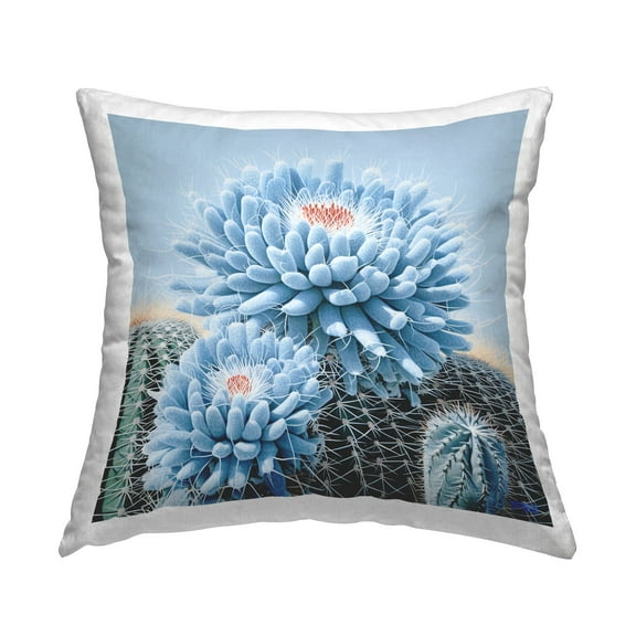 Stupell Industries Blue Cactus Botanicals Decorative Printed Throw Pillow Design by RB