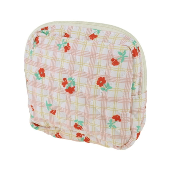 Unique Bargains 1 Pc Lady Portable Square Lipstick Bag for Travel Pink Polyester