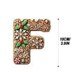 thumbnail image 3 of XEOVHV Gingerbread Alphabet Ornaments for Christmas Tree, 26 Initial Candy Cane Letter Pendant with Berries Pattern,Mini Monogram Hanging Decorations for Party Gifts DIY Decor (F), 3 of 9