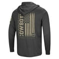 thumbnail image 3 of Men's Colosseum Heather Black Oklahoma State Cowboys Team OHT Military Appreciation Long Sleeve Hoodie T-Shirt, 3 of 4