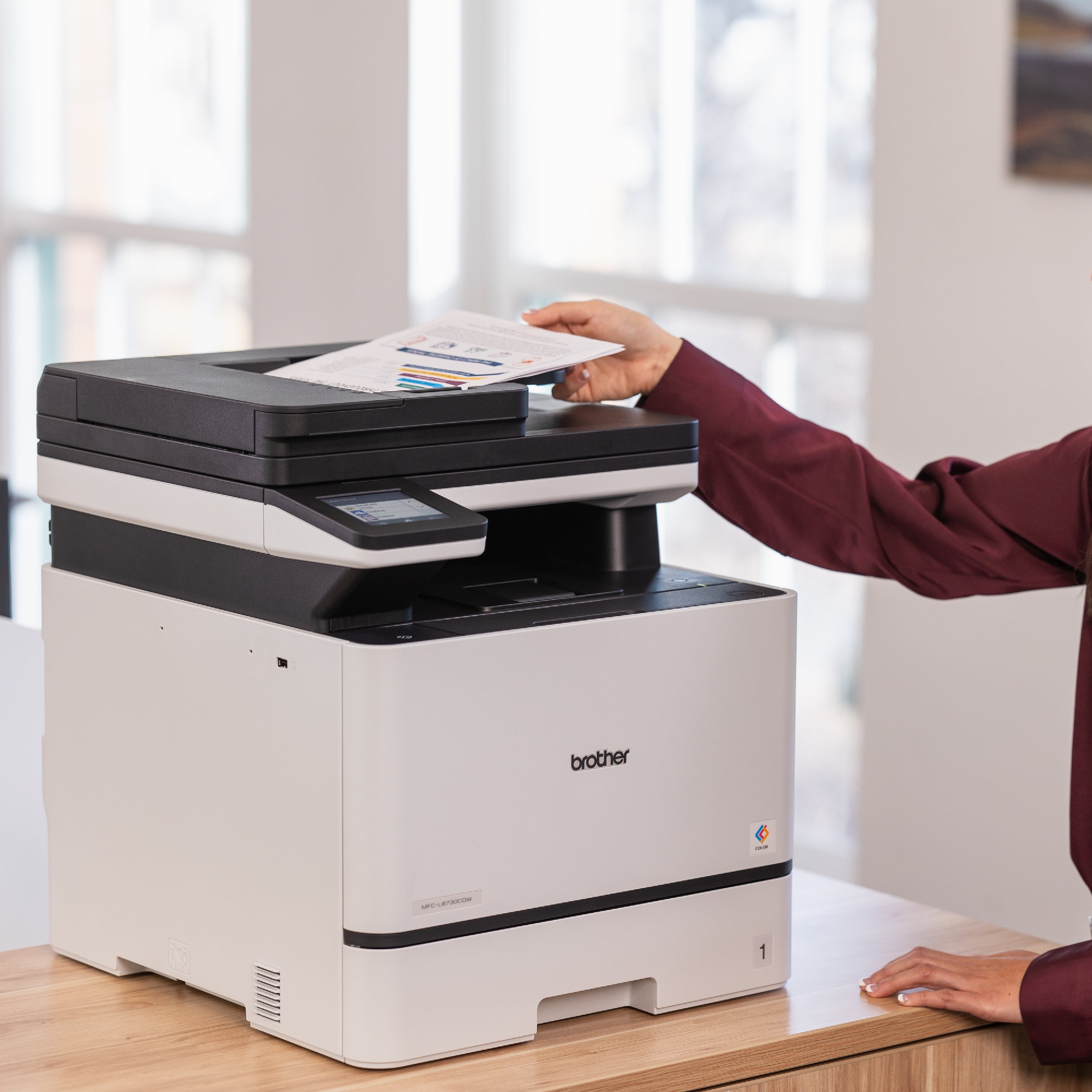 Brother MFC-L8730CDW Business Color Laser All-in-One Printer with Duplex Print, Scan, Copy, Wireless Networking, and Advanced Security Features