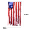 thumbnail image 2 of 4 x 2.3 ft Memorial Day American Flag Banner, 4th of July Decorations, Vintage Independence Day Rag Flag Accessories for 250th Anniversary Decor Home Outdoor Porch Yard Party Supplies, 2 of 7