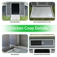 thumbnail image 5 of Chicken Coop, 58" Wooden Chicken Coop with 2 Sides Large Nesting Boxes for 4-6 Chickens, Poultry Hutch Rabbit Cage with No-Slip Ramp & Pull-Out Tray for Outdoor Farm Yard, 5 of 10