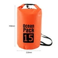 thumbnail image 2 of Waterproof Dry Bag Pack Sack Swimming Kayaking River Trekking Home Storage Supplies (15L Orange), 2 of 7