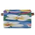 thumbnail image 2 of Multicolor Hibiscus Tropical Flowers Leaves Square Storage Bins with Handles Collapsible Containing Box 2 Packs, 2 of 9
