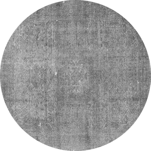 Ahgly Company Indoor Round Persian Gray Traditional Area Rugs, 5' Round