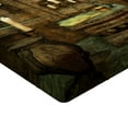 thumbnail image 2 of Ambesonne Gothic Fitted Sheet, Altar Pentagram Candles, Queen Size, Brown, 2 of 3