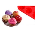 thumbnail image 5 of FL 24-cup, 2-piece, non-stick silicone baking tray, perfect for muffin cakes, tarts, and breads, 5 of 7