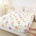 thumbnail image 3 of Castle Fairy Girls Colorful Flowers Bed Sheets,Spring Garden King Sheets, 3 of 7