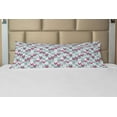 thumbnail image 1 of Chevron Body Pillow Case Cover with Zipper, Symmetric Stripes in Gradient Tone Arrows Classic Vintage Graphic, Decorative Accent Long Pillowcase, Turquoise Pale Grey, by Ambesonne, 1 of 1