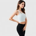 thumbnail image 6 of Active Women's One Shoulder Cutout Athletic Crop Top - Large, White, 6 of 7