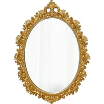 11 x 8 Inch Very Small Decorative Oval Wall Mirror Gold (gold)