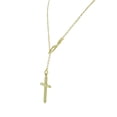 thumbnail image 2 of 925 Sterling Silver Yellow Gold-Tone Infinity Cross Religious Pendant Necklace, 2 of 2