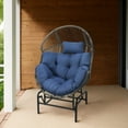 thumbnail image 2 of POCASSY Single Wicker Egg Chair with Cushion and Gliding Base, 2 of 6