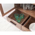 thumbnail image 4 of Home Source 59' Exquisite Bar Wine Cabinet with Glass Door, 4 Adjustable Shelves, Dedicated Wine Glass Stemware Rack, and 2 Convenient Drawers for Utmost Elegance and Organization, 4 of 7