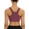 thumbnail image 6 of FUTATA Women's Wireless Post-Op Bra Front Zipper Sports Bra, Push Up Sports Bra Tube Top, Yoga Fitness Workout Running Yoga Bra With Removable Pads, 6 of 7
