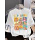 thumbnail image 1 of Camiseta holgada informal de verano para niña con estampado de carpincho. Camiseta negra transpirable con divertidas ilustraciones de animales. Lavable a máquina para uso diario en vacaciones. Camis, 1 of 6