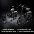 thumbnail image 3 of Folding Electric Bike for Adults, 14'' Mini Ebike, 48V 6Ah Removable Battery, Two Seats City Commuter Electric Bicycle, UL2849, 3 of 7