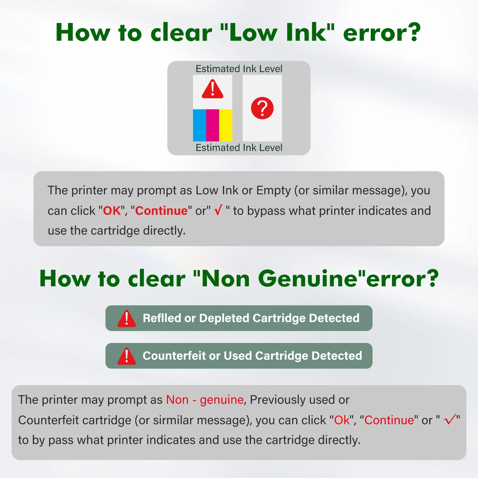 Compatible for HP 63XL Ink Cartridges 63 63XL 63 XL Work with OfficeJet 3830 4650 4655 5255 5258 5200 Envy 4510 4520 DeskJet 1110 3630 Printer (1 Black,1 Tri-Color)