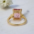 thumbnail image 4 of Pink Tourmaline Ring 14k Yellow Gold Engagement Ring Diamond Women's Fine Jewelry Princess Cut Natural Gemstone Ring Unique Promise Ring Gifts, 4 of 4