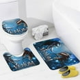 thumbnail image 2 of Venom 4PCS Shower Curtain Bathroom Set with Rugs, Toilet Lid Cover And Bath Mat, Shower Curtain with 12 Hooks, Durable Bathroom Decor Set, 2 of 8