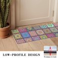 thumbnail image 3 of Bohemian Retro Floral Non-Slip Entryway Door Mat,Boho Indoor Decor Durable Low Plush Door Mat,Washable Welcome Rug for Patio Hallway Home Decor 16x47 Inches, 3 of 7